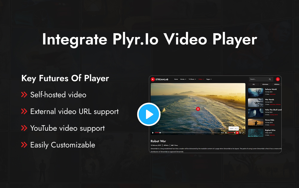 Streamlab WordPress Player Preview